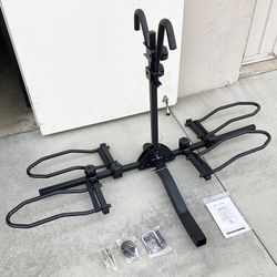 (NEW) $115 Heavy Duty 2-Bike Rack Wobble Free Tilting Electric Bicycle Carrier, 2-inch Hitch 160lbs Max 