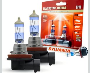 SYLVANIA - H11 SilverStar Ultra - High Performance Halogen Headlight Bulb, High Beam, Low Beam and Fog Replacement Bulb, Brightest Down Road with Whit