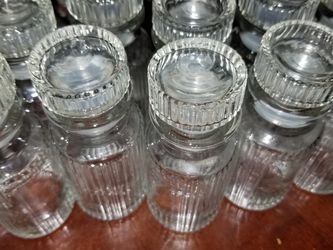 Set Of 14 Glass Bottles