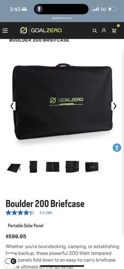 Brand New Boulder 200 Watt Briefcase Solar Panels