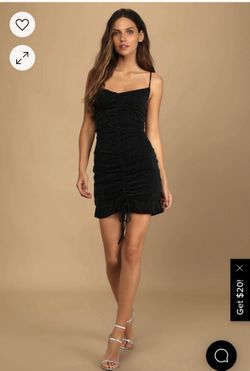 Lulus metallic black mini dress