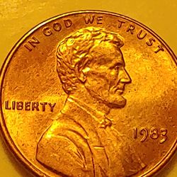1983 No Mint Mark Penny MS 67/68