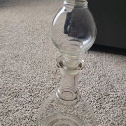 3 Piece Glass Set & Bronze Accent Pieces