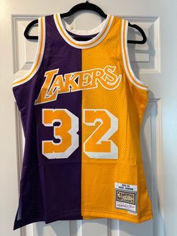 Lakers Mitchell & Ness Purple/Gold Magic Johnson Hardwood Classics Swingman