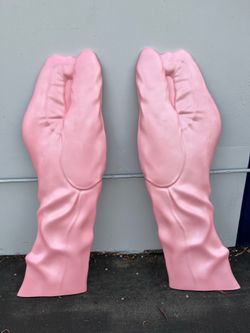 Large hand glove fist display sign