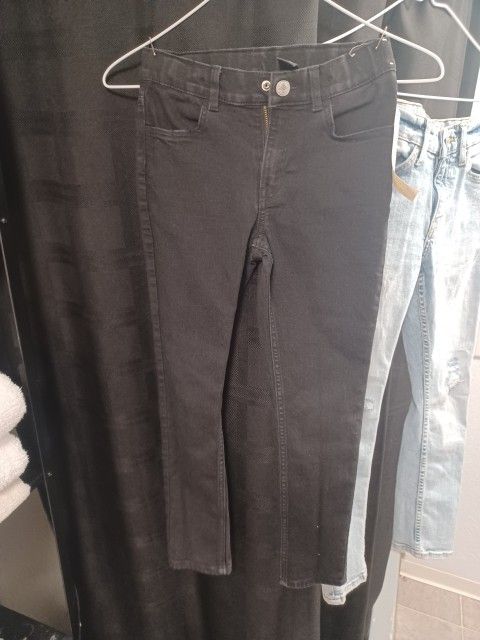Boys' Black Denim Jeans, Size 8