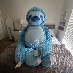 Extra Large Blue Sloth Stuffed animal 