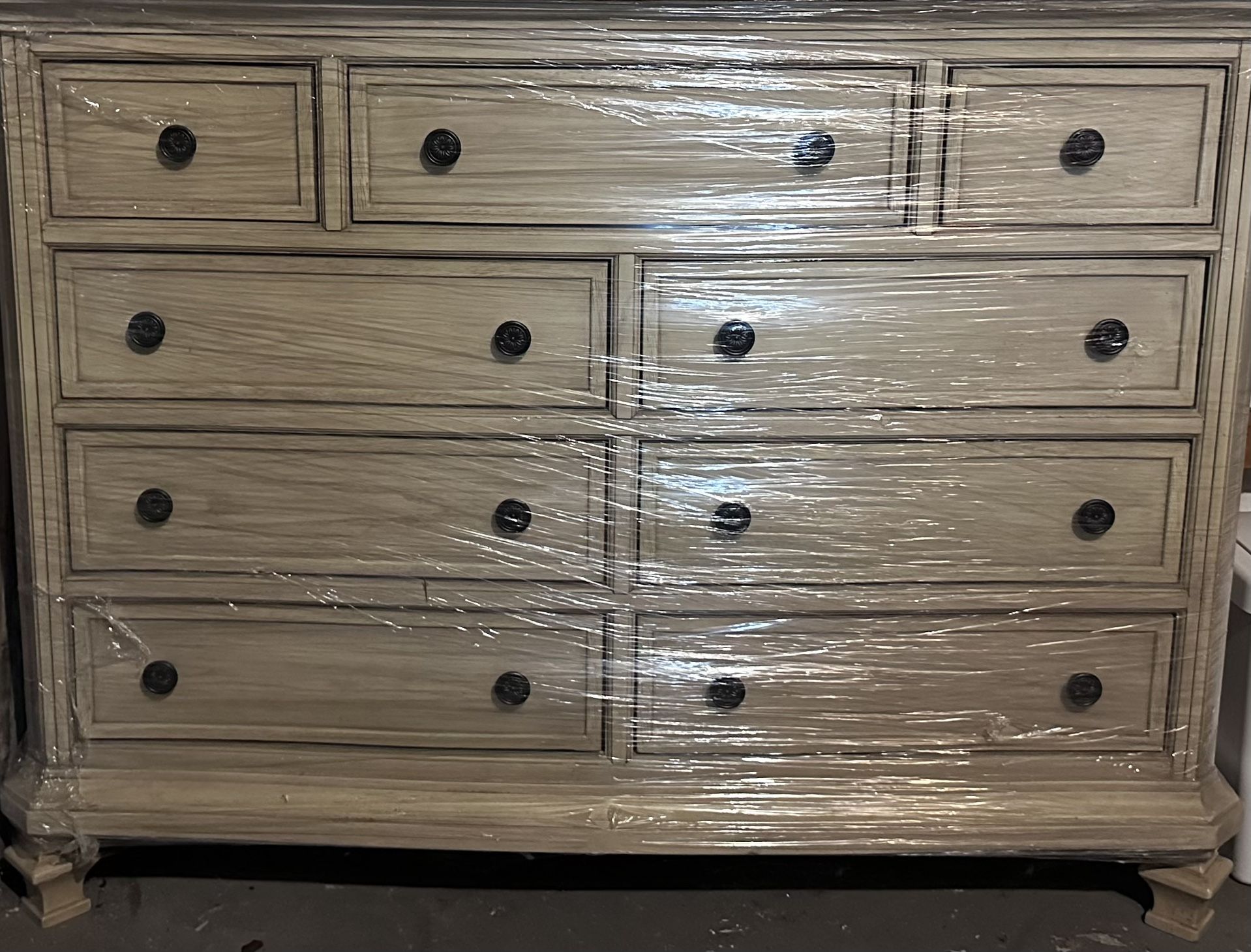 Originally $1,000 — Wooden Dresser with 9 Drawers