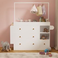Brand New Sealed Baby Changing Table White MDF Dresser with Storage