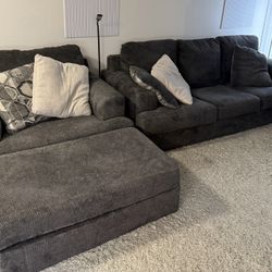Ashley XL couch And Oversized Love Seat