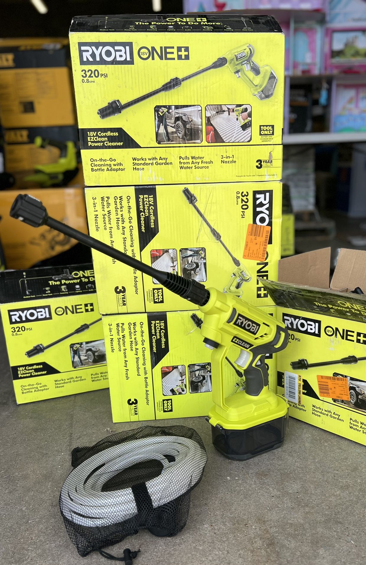 RYOBI ONE+ 18V EZClean 320 PSI 0.8 GPM Cordless Battery Cold Water Power Cleaner (Tool Only)