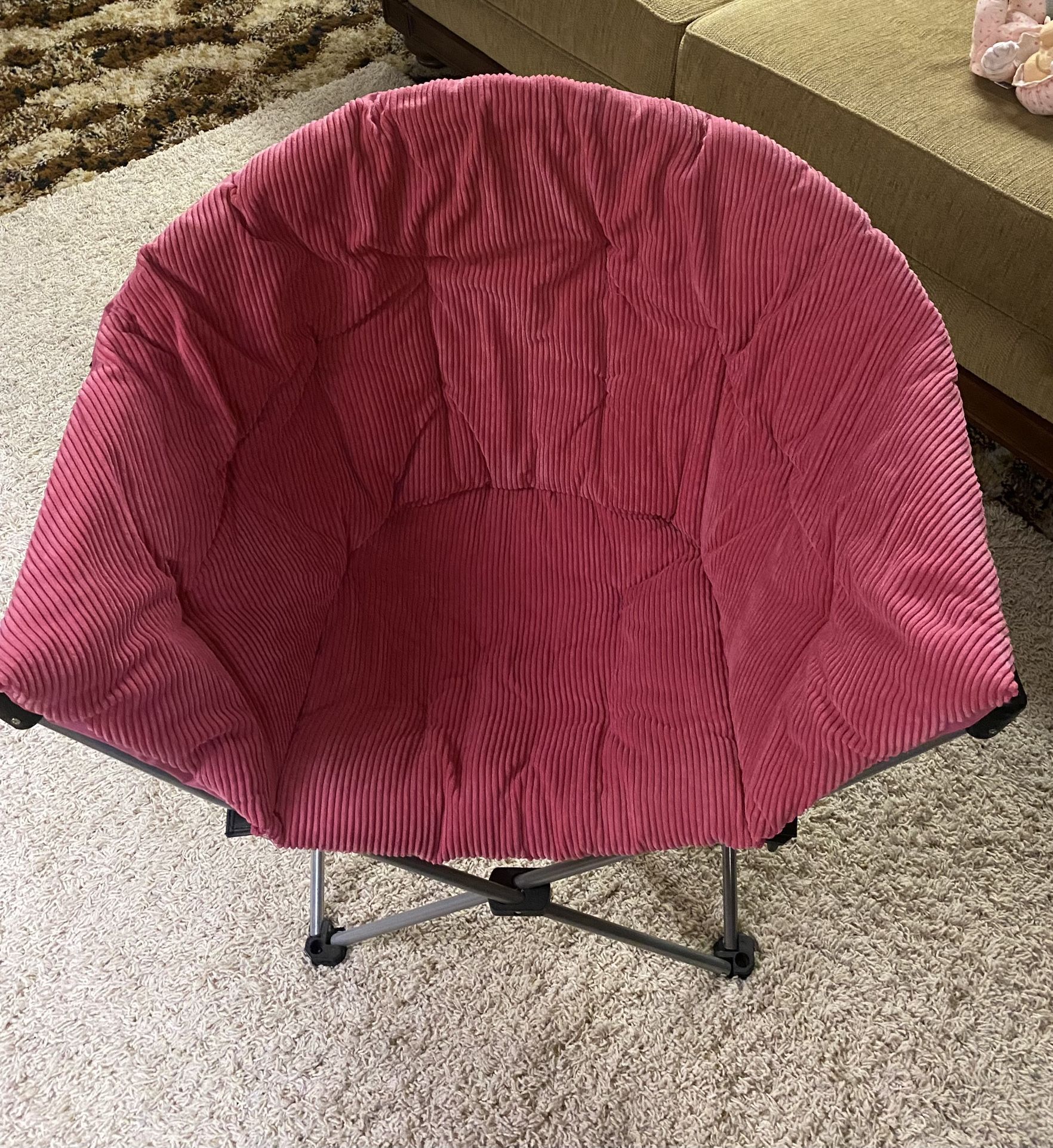 Pink Corduroy ‘Barbie’ Chair