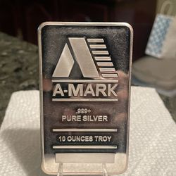 A-MARK 10 Troy Ounce Silver Bar .999