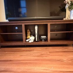Dark Wood TV Stand Media Console