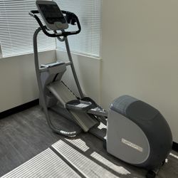 Precor elliptical with adjustable incline rap, self powers commercial gym equipment