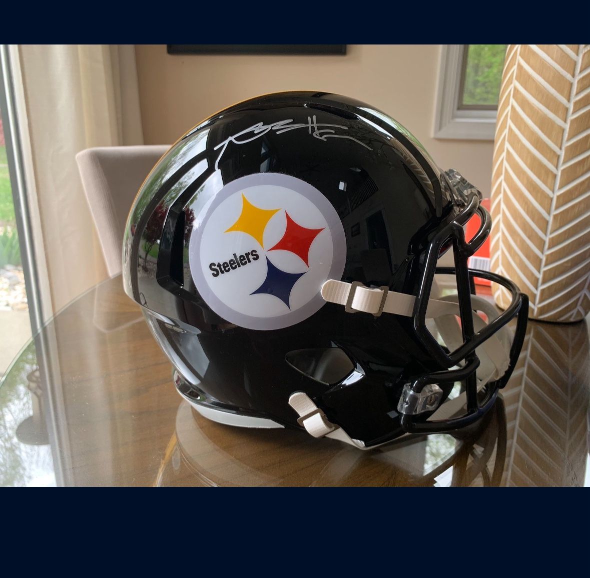 Steelers Replica Helmet Signed AB