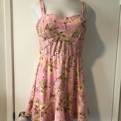 Size XL Pink Floral Dress 