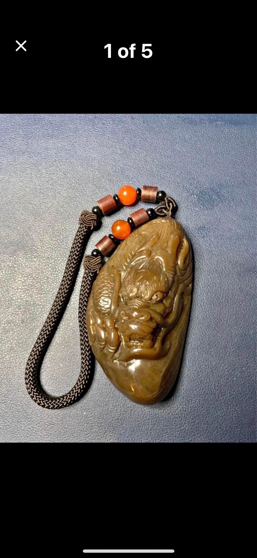Hand-Carved Brown Jade Dragon Pendant – Natural Qiemu Sugar Jade Amulet