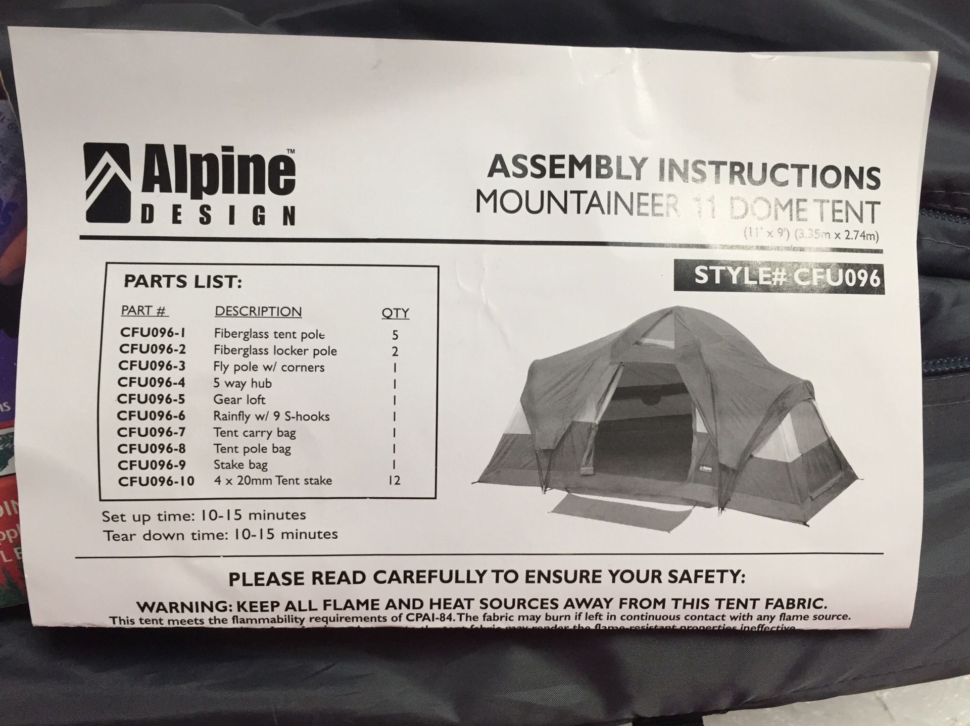 Alpine Design Moutaineer 11 Dome Tent