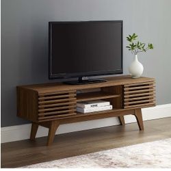 Console TV Stand, 46 Inch, Walnut