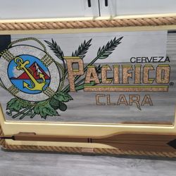 Pacifico Clara Cerveza/Beer Vintage Nautical Style Bar-Mancave Mirror 36x27x2.5
