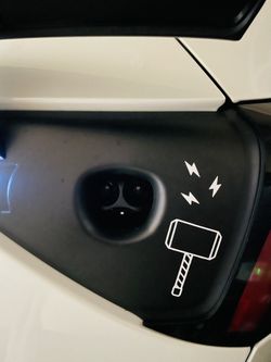 Tesla Model 3 Y Charging Port Decal - Mjolnir Thor