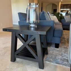 Two End Tables, Matching Coffee Table And Bench. 