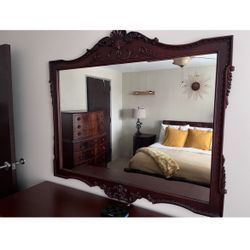 Vintage Mahogany Mirror Vanleigh