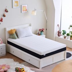 KOPEECHO TWIN Size Mattress 6” Gel Memory Foam Mattress Medium Firm