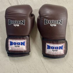 Boon 12oz sport boxing Muay Thai fighting gloves leather