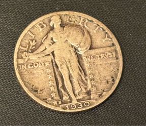 25 cents 1930. Vintage coin USA