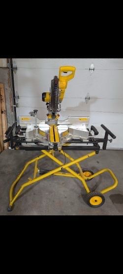DEWALT 12 in. Sliding Compound Miter Saw, Double Bevel with DEWALT Miter Saw Stand with Wheels
