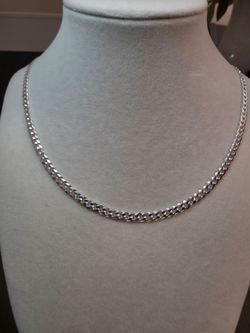 22" Cuban Curb Link 4.5mm Chain 925 Sterling Silver w/ Lobster Closure