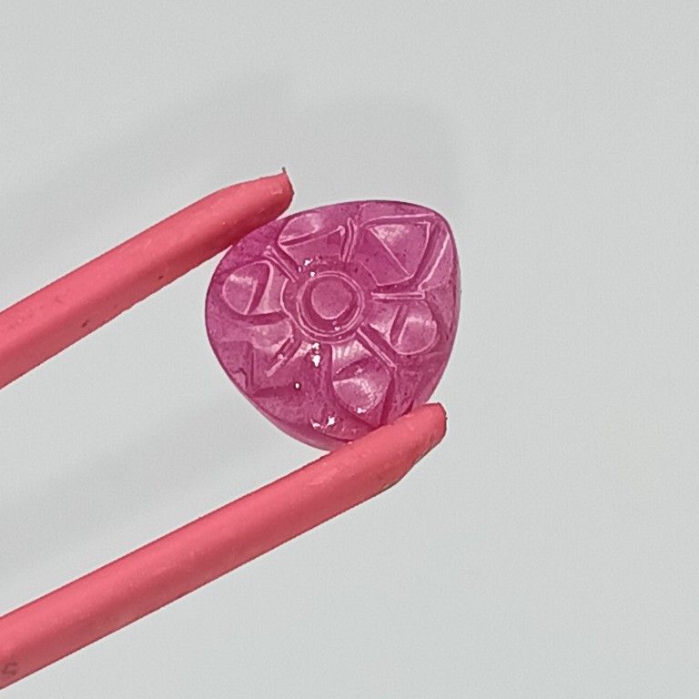  Natural 6.5 Carat Ruby Hand  Carved