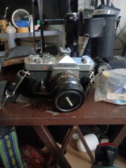 Konica camera with long range lens