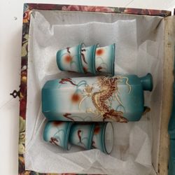 ANTIQUE Sake Drinking Set 