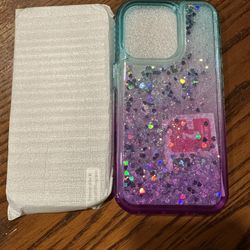 iPhone 14 Pro Glitter Case With Screen Protector 