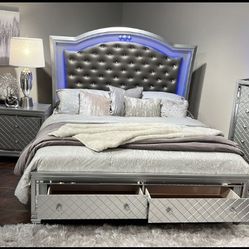 Queen Size 4 Pieces Bedroom Set Same Day Delivery 