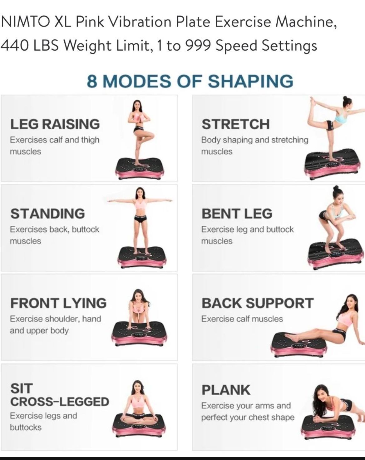 NIMTO Vibration Plate Exercise Machine Whole Body Workout