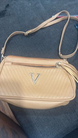 Tan Crossbody Bag with Gold Hardware