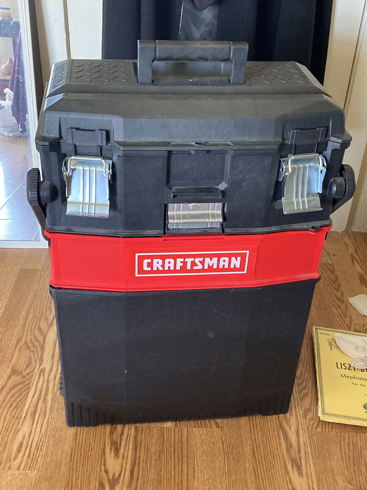CRAFTSMAN 22-in 1-Drawer Black Plastic And Metal Wheels Lockable Tool Box