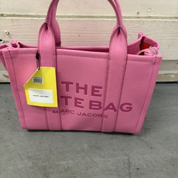 Marc Jacobs The Leather Medium Tote Bag Pink