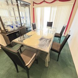 Make An Offer On 6 Chair Dining Table Set Black Laquer 