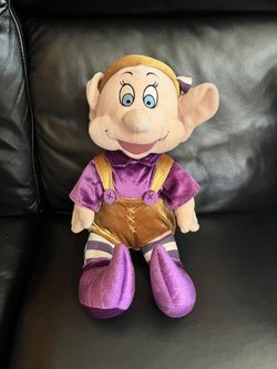 Disney Store Exclusive Plush Dopey Christmas Elf 16" Jingle Hat stuffed animal p