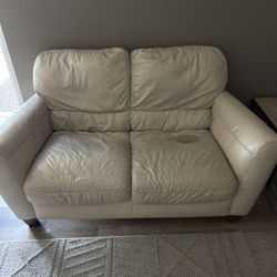 Leather Loveseat 