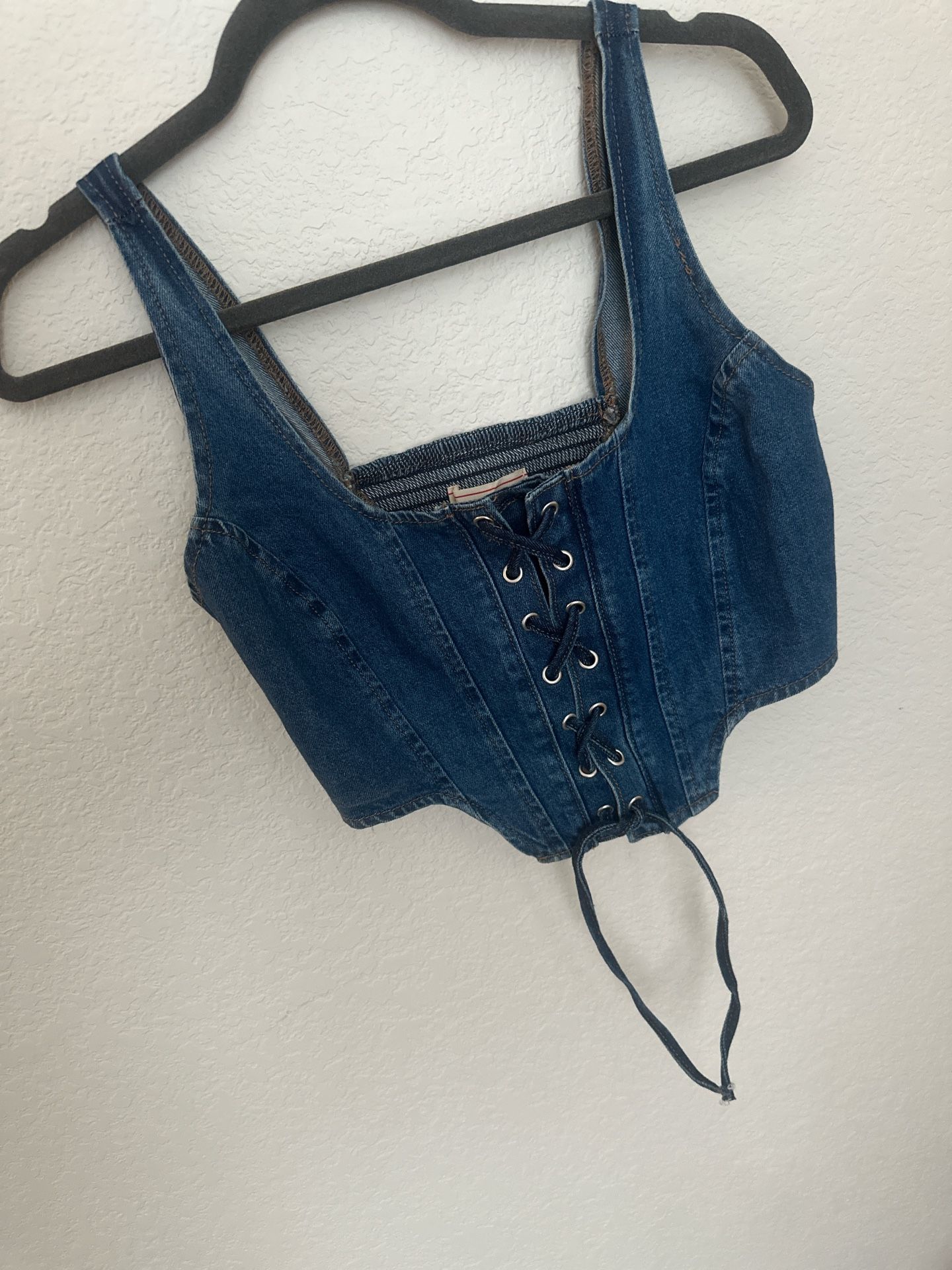 Denim Corset Top S