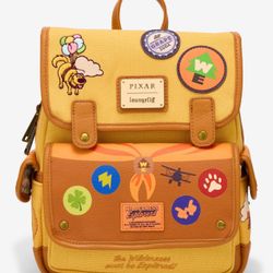 Loungefly Disney Pixar Up Patchwork Canvas Min Backpack