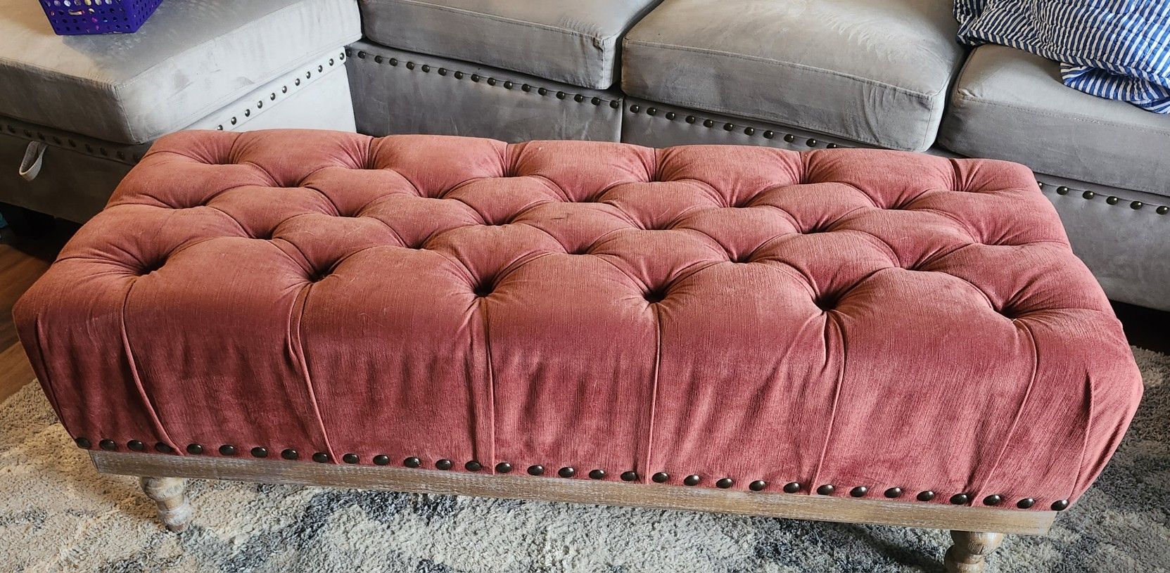 Beautiful Red Ottoman