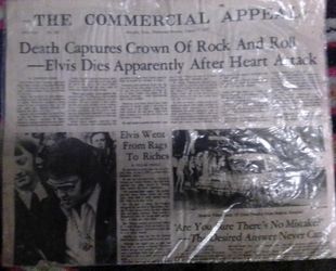 1977 Newspaper About Elvis Presley's death