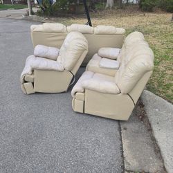 Free Leather Couch, Love Seat, Recliner